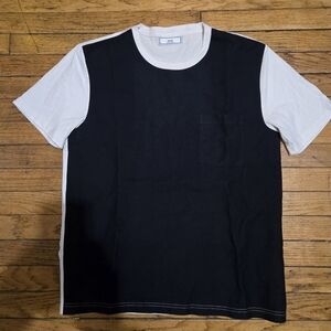 Ami Paris Alexandre Matiussi M/L Dark Blue White Short Sleeve Pocket Crew Shirt